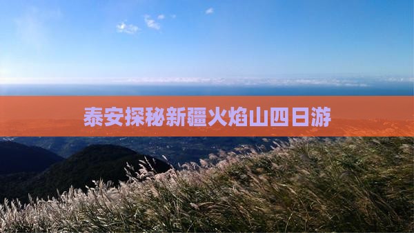 泰安探秘新疆火焰山四日游