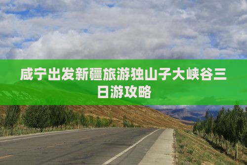 咸宁出发新疆旅游独山子大峡谷三日游攻略