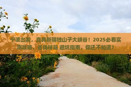 宁波到新疆独山子大峡谷七日游