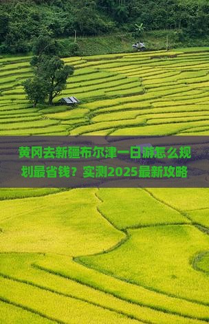 黄冈去新疆布尔津一日