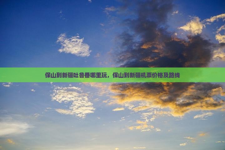 保山到新疆吐鲁番哪里玩