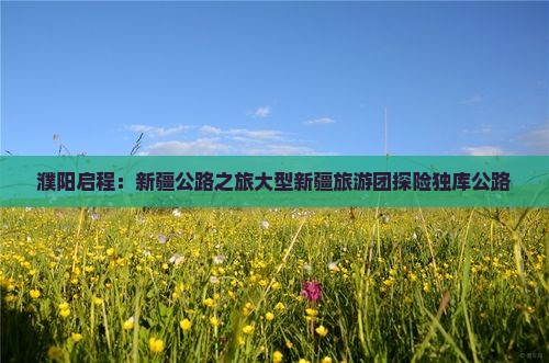 濮阳启程：新疆公路之旅大型新疆旅游团探险独库公路