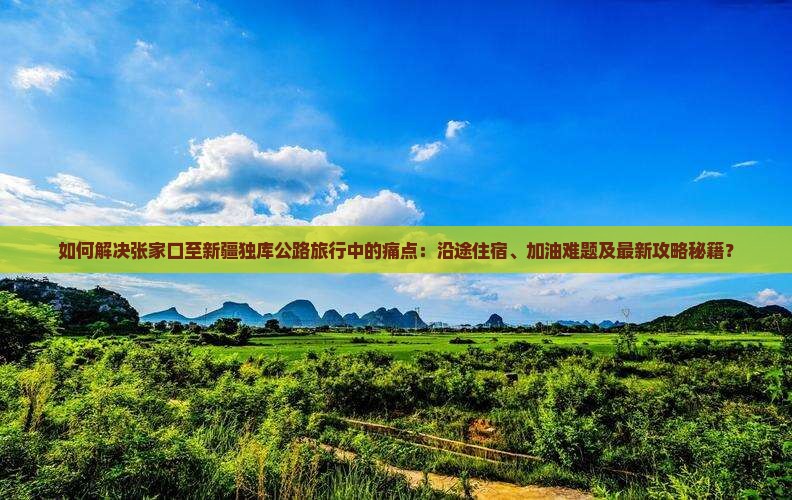 如何解决张家口至新疆独库公路旅行中的痛点：沿途住宿、加油难题及最新攻略秘籍？