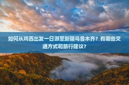 如何从鸡西出发一日游至新疆乌鲁木齐？有哪些交通方式和旅行建议？