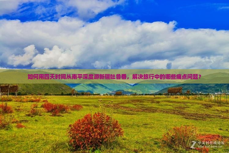 如何用四天时间从南平深度游新疆吐鲁番，解决旅行中的哪些痛点问题？