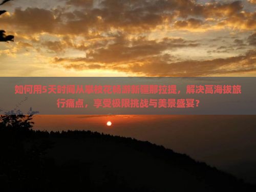 如何用5天时间从攀枝花畅游新疆那拉提，解决高海拔旅行痛点，享受极限挑战与美景盛宴？