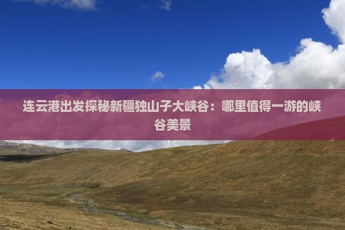连云港出发探秘新疆独山子大峡谷：哪里值得一游的峡谷美景