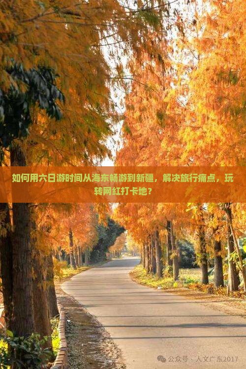 如何用六日游时间从海东畅游到新疆，解决旅行痛点，玩转网红打卡地？