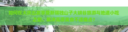 如何在大庆出发享受新疆独山子大峡谷旅游与地道小吃之旅，解决高原美食不适痛点？
