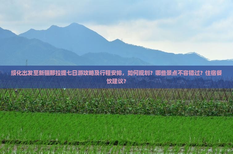 绥化出发至新疆那拉提七日游攻略及行程安排，如何规划？哪些景点不容错过？住宿餐饮建议？