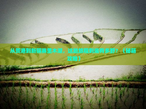 贵港到新疆赛里木湖哪里玩