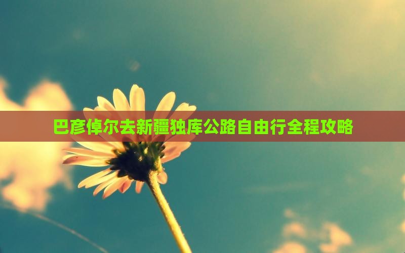 巴彦倬尔去新疆独库公路自由行