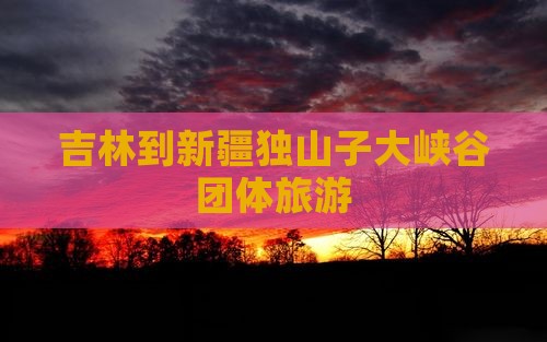 吉林到新疆独山子大峡谷团体旅游