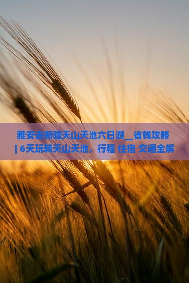雅安去新疆天山天池六日游