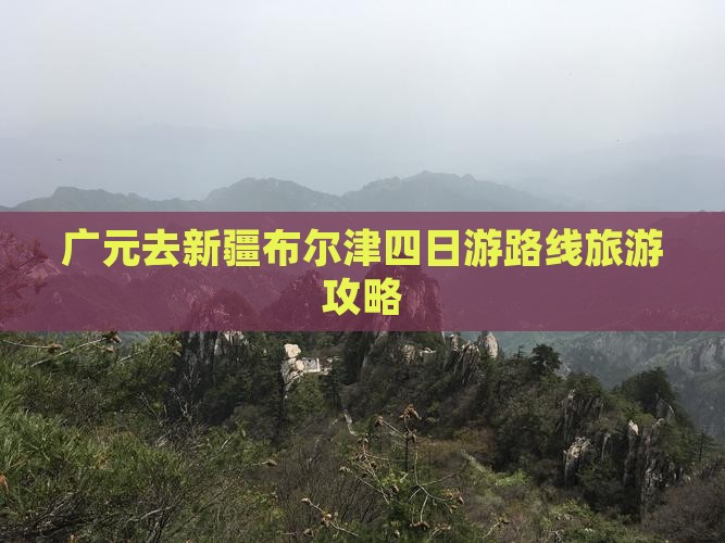 广元去新疆布尔津四日游