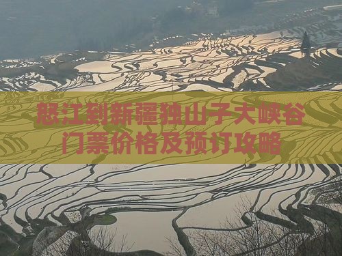 怒江到新疆独山子大峡谷门票价格及预订攻略
