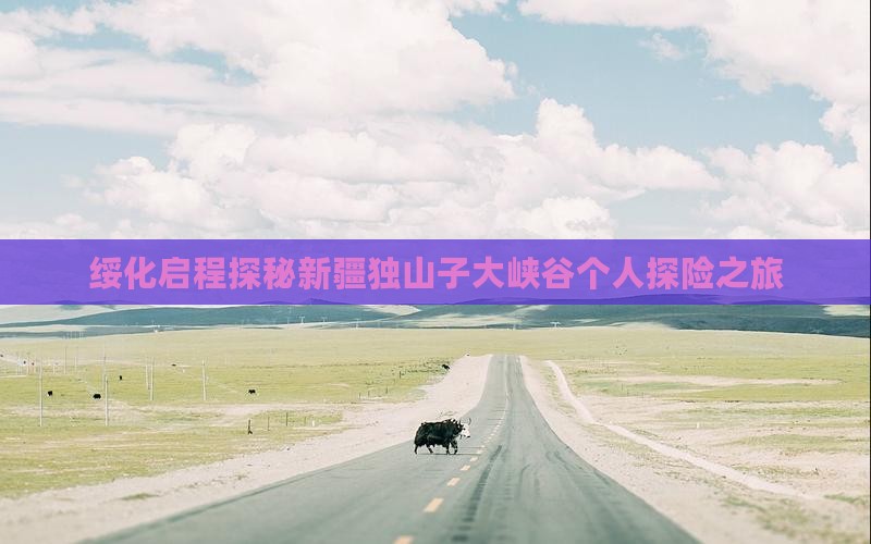 绥化启程探秘新疆独山子大峡谷个人探险之旅