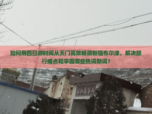 如何用四日游时间从天门高效畅游新疆布尔津，解决旅行痛点和掌握哪些热词新词？