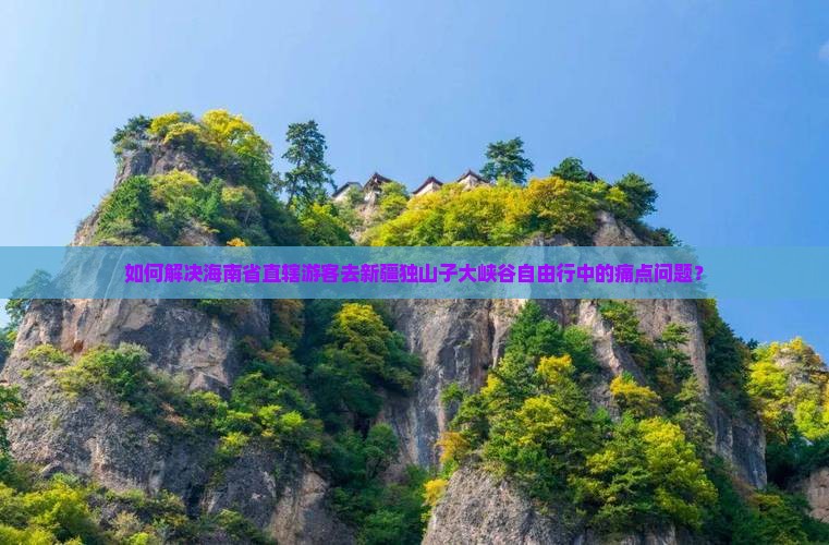 如何解决海南省直辖游客去新疆独山子大峡谷自由行中的痛点问题？