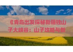 《青岛出发探秘新疆独山子大峡谷：山子攻略与新疆旅游全攻略》