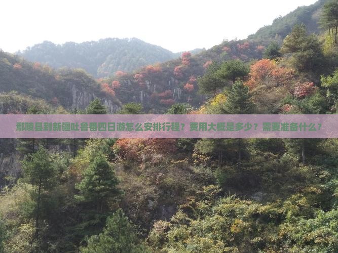鄢陵县到新疆吐鲁番四日游怎么安排行程？费用大概是多少？需要准备什么？