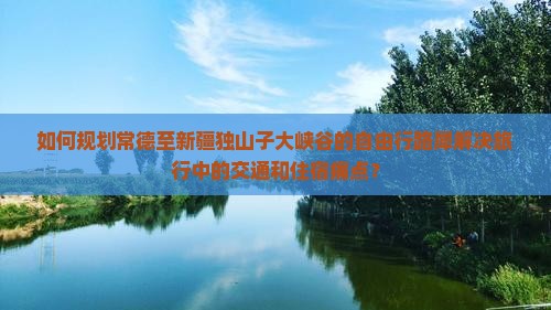 如何规划常德至新疆独山子大峡谷的自由行路犀解决旅行中的交通和住宿痛点？