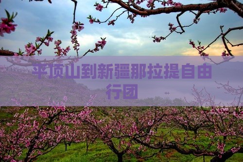 平顶山到新疆那拉提自由行团