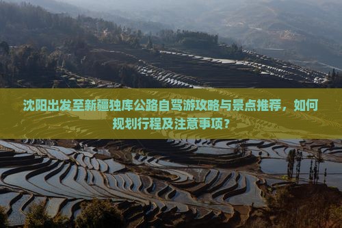 沈阳出发至新疆独库公路自驾游攻略与景点推荐，如何规划行程及注意事项？