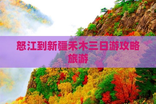 怒江到新疆禾木三日游
