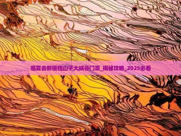 临夏去新疆独山子大峡谷门票