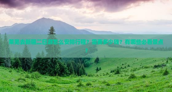 莱芜去新疆二日游怎么安排行程？需要多少钱？有哪些必看景点？