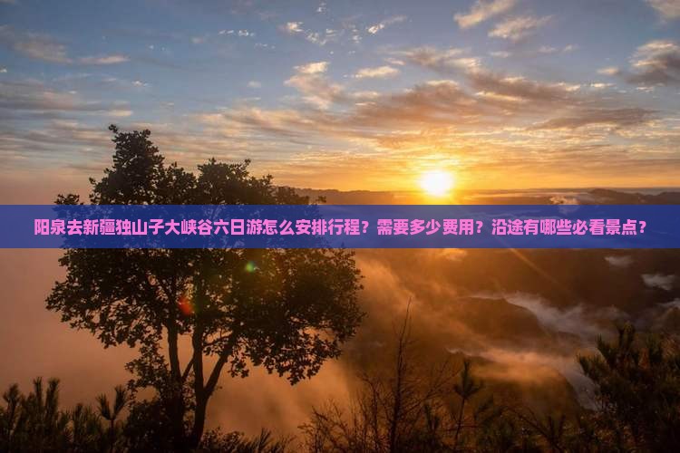 阳泉去新疆独山子大峡谷六日游怎么安排行程？需要多少费用？沿途有哪些必看景点？