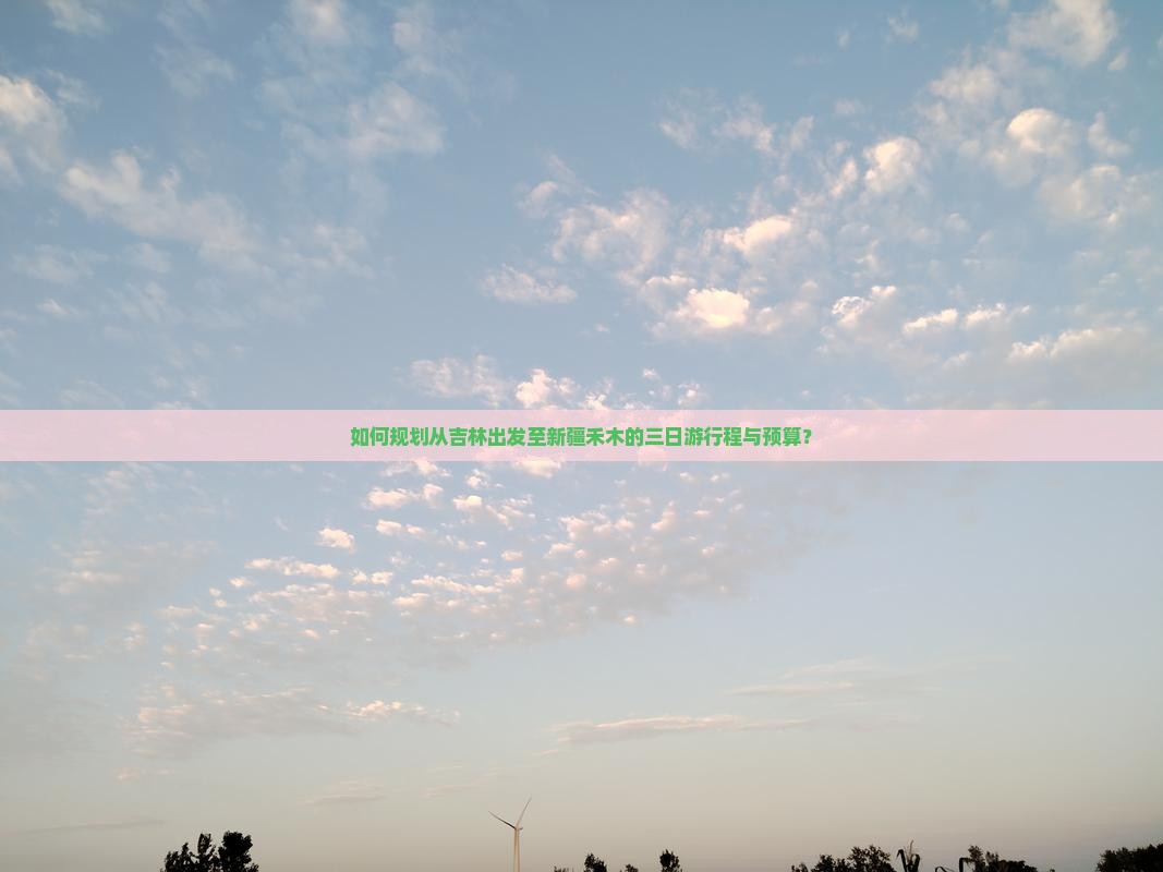 如何规划从吉林出发至新疆禾木的三日游行程与预算？