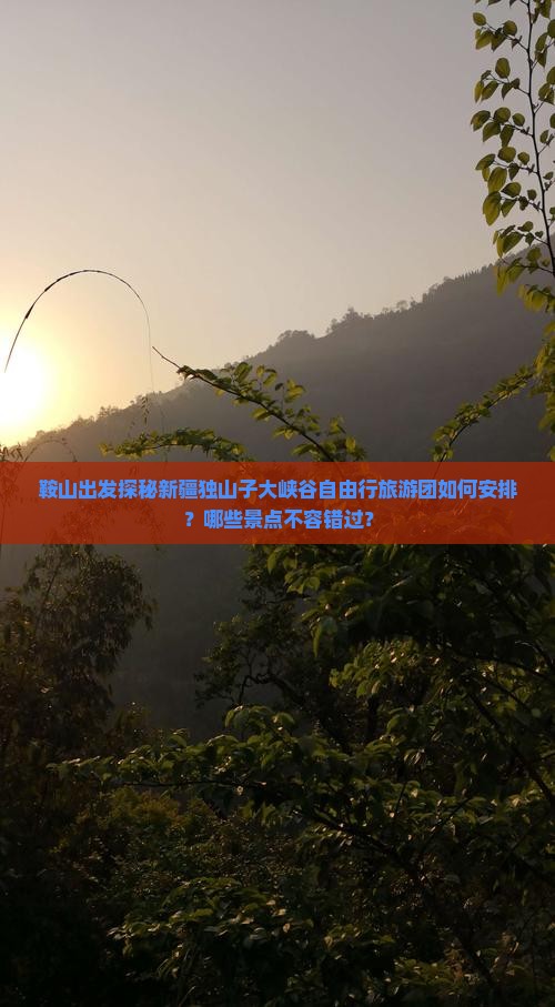 鞍山出发探秘新疆独山子大峡谷自由行旅游团如何安排？哪些景点不容错过？