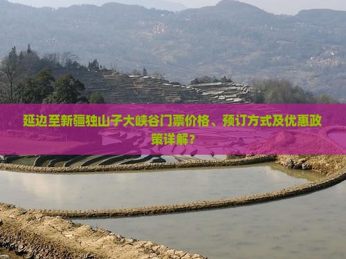 延边至新疆独山子大峡谷门票价格、预订方式及优惠政策详解？