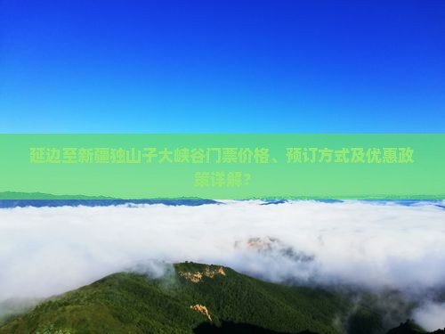 延边至新疆独山子大峡谷门票价格、预订方式及优惠政策详解？