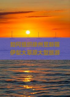 如何组织徐州至新疆伊犁大草原大型旅游团，解决游客出行痛点，打造沉浸式体验新潮流？
