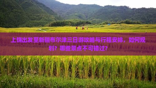 上饶出发至新疆布尔津三日游攻略与行程安排，如何规划？哪些景点不可错过？