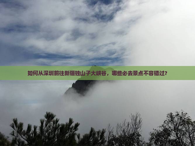 如何从深圳前往新疆独山子大峡谷，哪些必去景点不容错过？