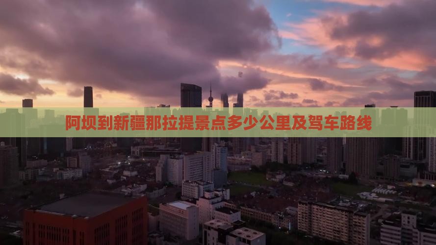 阿坝到新疆那拉提景点多少公里及驾车路线