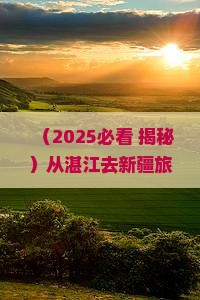 湛江去新疆攻略