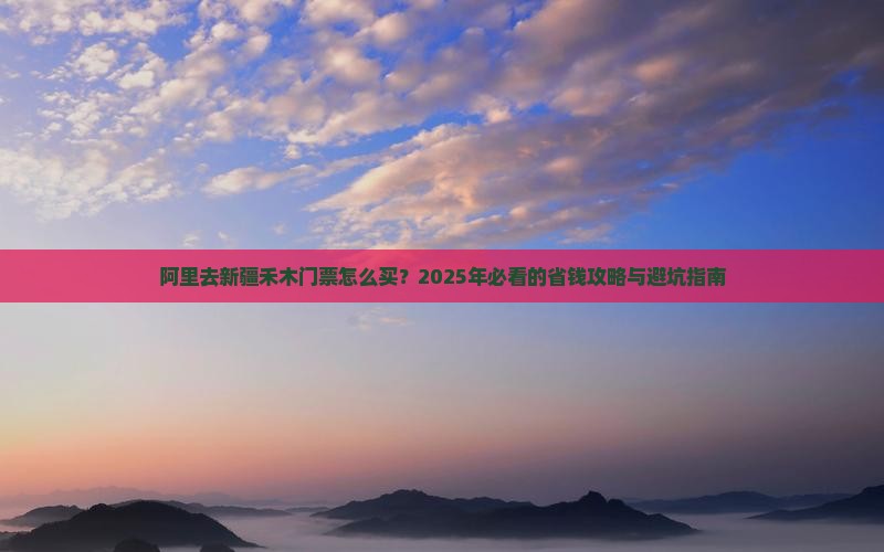 阿里去新疆禾木门票