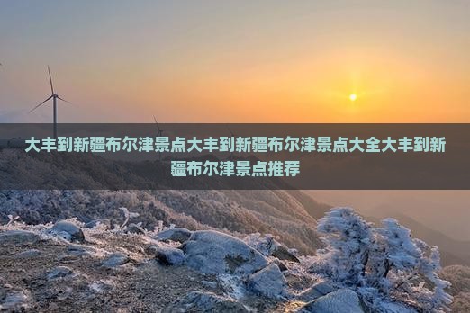 大丰到新疆布尔津景点