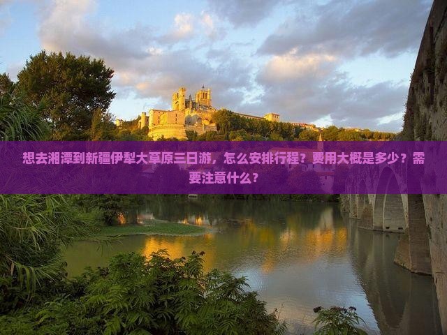 想去湘潭到新疆伊犁大草原三日游，怎么安排行程？费用大概是多少？需要注意什么？