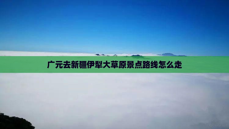 广元去新疆伊犁大草原景点路线怎么走