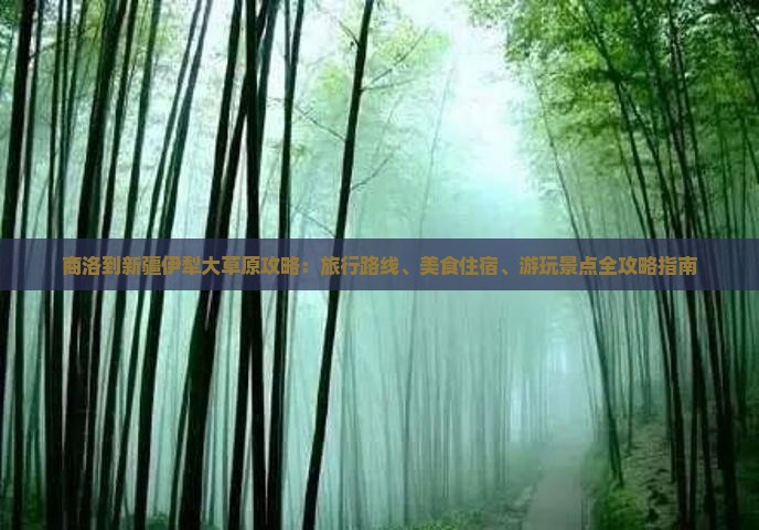 商洛到新疆伊犁大草原攻略：旅行路线、美食住宿、游玩景点全攻略指南