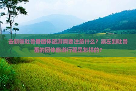 去新疆吐鲁番团体旅游需要注意什么？崇左到吐鲁番的团体旅游行程是怎样的？