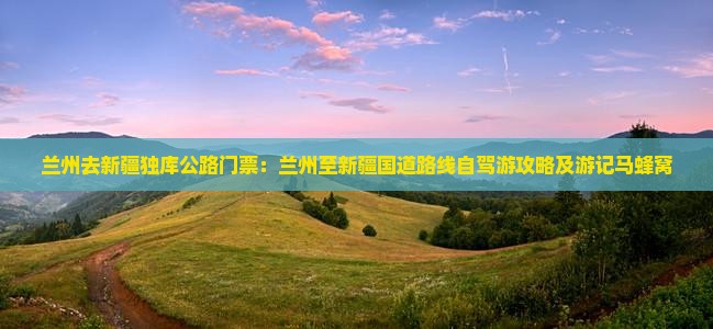 兰州去新疆独库公路门票：兰州至新疆国道路线自驾游攻略及游记马蜂窝