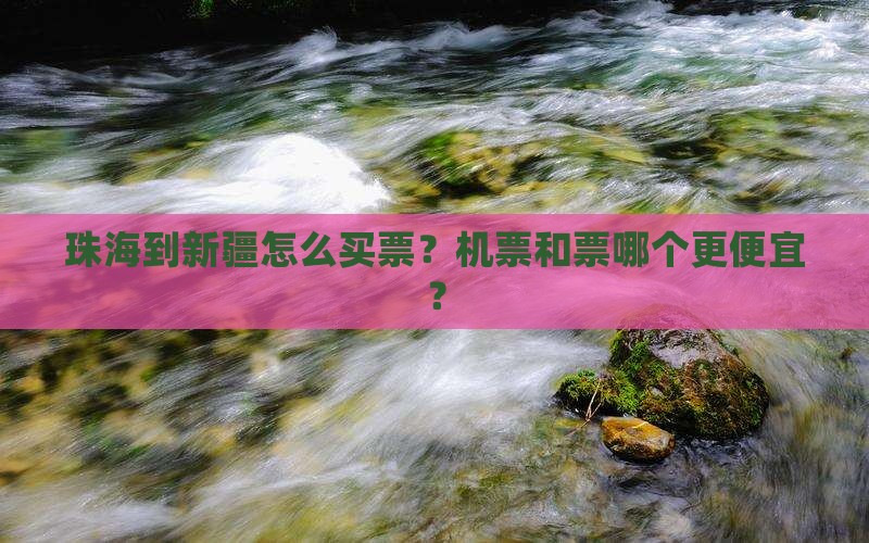 珠海到新疆怎么买票？机票和票哪个更便宜？