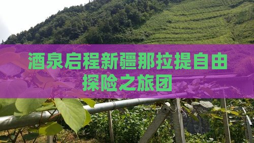 酒泉启程新疆那拉提自由探险之旅团